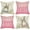 Pink Bunny, variant on Happy Easter Bunny Decorative Throw Pillow Covers 18 x 18 Set of 4, Hello Peeps Rabbit Eggs Porch Patio Outdoor Pillowcase, Colorful Stripes Plaid Farmhouse Cushion Case Home Decor