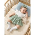 thumbnail image 6 of Lairauiy Newborn Baby Girls Romper Dress 3 6 9 12 Months Short Sleeve Skirt Jumpsuit + Long Socks + Headband Clothes Set, 6 of 9