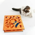 thumbnail image 4 of Cat Scratch Puzzle Enrichment Box, Puzzle Felt Maze Box Cat Toys for Indoor Cats Self Play, Interactive Nail File Scratch with 3 Bell Balls, Stimulate Kittern Energy and Instincts, 4 of 6