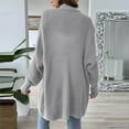 thumbnail image 4 of ATOYSOY Women's Long Sleeve Tops Loose Jackets Sweaters for Women Casual Sweatshirts Open Front Knitted Cardigan Fall Winter Outwear Lightweight Coat Gray Free Size, 4 of 4