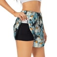 thumbnail image 3 of Lsque Butterflys Printed Women's Running Shorts with Liner Pockets,Elastic Quick Dry Workout Athletic Gym Yoga Shorts,Womens High Waist Shorts-XX-Large, 3 of 9