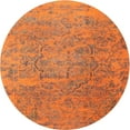thumbnail image 1 of Ahgly Company Indoor Round Traditional Orange Red Persian Area Rugs, 3' Round, 1 of 6