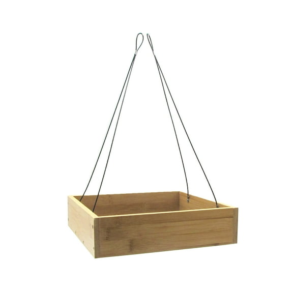 Eactive Premium Cedar Platform Tray Bird Feeder with Removable Rust-Free Tray and Cable, all Season Bird Feeder