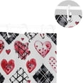 thumbnail image 5 of FREEAMG Watwatercolor Heart Shower Curtain Waterproof Fabric with 12 Hooks Bathroom Decorative Bath Curtain Set Polyester Fabric Machine Washable 60 x 72 Inch, 5 of 6