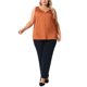 thumbnail image 2 of Camisetas sin mangas de satén de seda para mujer de tallas grandes Agnes Orinda, blusas casuales de cuello en V, camisetas básicas de verano 1X Caramelo, 2 of 6