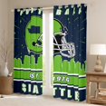 thumbnail image 2 of Erosebridal American Football City Curtains and Drapes (42x84), Eat Sleep 30%-50% Blackout Curtains for Bedroom, Soccer Lover Curtains for Living Room, Window Drapes Room Decoration, 2 of 6