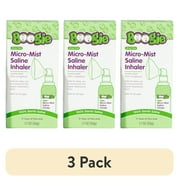 (3 pack) Boogie Sterile and Drug-Free Micro-Mist Saline Inhaler for Congestion Relief, Safe for All Ages, 1.7 oz