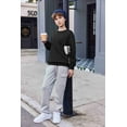 thumbnail image 5 of Arshiner Boys Sweatshirts Long Sleeve Crewneck Pullover Shirt Kids Fashion Fall Winter Sweater Size 6-14 Years Black 120, 5 of 7