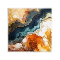 Stupell Industries Liquid Geode Pattern Abstract Painting Unframed Art Print Wall Art, 12 x 12