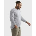 thumbnail image 2 of Hanes Originals Men's Cotton Long Sleeve T-Shirt (Big & Tall Sizes) Light Steel XLT, 2 of 5