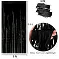 thumbnail image 2 of 3 Pack Black Tinsel Foil Fringe Curtains Backdrop, 3.3 ft x 6.6 ft Foil Fringe Curtains Decorations, Photo Background Party Decorations, Graduation Decorations, 2 of 7