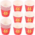 thumbnail image 1 of LEEYNEER Tasses à Thé Jetables Rouges pour Mariage Fête et Usage Domestique Matériau en Papier Léger 50 Pcs Petite Taille, 1 of 8