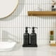 thumbnail image 2 of Set dispensador de jabón Prus Waso negro con bandeja para baño, 2 of 7