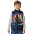 thumbnail image 4 of Xoenoiee Bear Paint Splatter Print Sleeveless Outerwear Warm Fleece Vest for Boys Kids Toddlers Teens Zipper Coats with Pockets Winter Spring Fall Jacket, Size 5-6 Years, 4 of 7