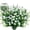 White, variant on 6 Pcs Artificial Flowers, Fake Artificial Greenery UV Resistant No Fade Faux Plastic Plants for Wedding Bridle Bouquet Indoor Outdoor Home Garden Kitchen Office Table Vase