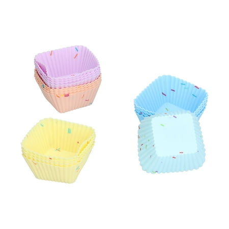 

Cupcake 20Pcs Non Stick Flexible Silicone For Home For Pastries For Biscuits For Kitchen For Bakery Shop For Cheesecakes Round