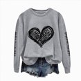 thumbnail image 2 of Towmus Women's Cute Love Heart Sweatshirt Casual Long Sleeve Crew Neck Sweatshirts Fall Loose Fit Y2k Pullover Tops, 2 of 6