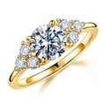 thumbnail image 1 of Anillo MOOSEA de moissanita de 1,2 quilates en oro amarillo vermeil de 14 quilates para mujer, 1 of 6