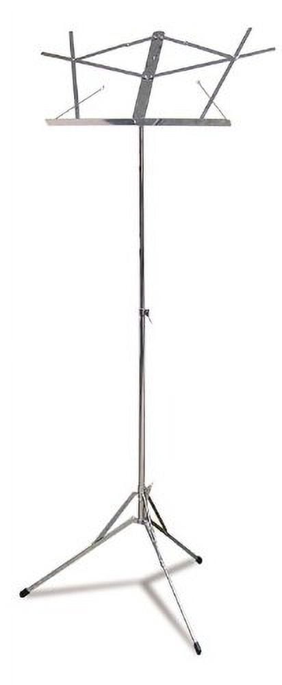 Hamilton Dlx Folding Music Stand w/Bag - Chrome