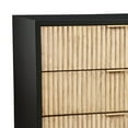 thumbnail image 2 of Accent Chest with 3 Corrugated Drawers and Metal Base, Black, 2 of 5