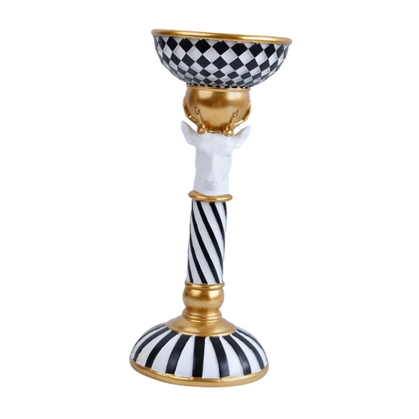Candelabro de resina con forma de candelabro, adorno creativo para velas Estilo A