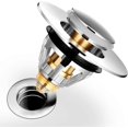 thumbnail image 1 of Universal Pop-Up Sink Drain, Anti-Blocked Drain Filter, Stainless Steel and Pure Copper Bath Drain, for Holes from 1.33 to 1.49, 1 of 4