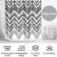 thumbnail image 6 of Black White Extra Long Shower Curtain 72x84in,Boho Geometry Fabric Shower Curtains Sets for Bathroom,Farmhouse Stripe Bath Curtain Minimalist Art Curtain with Hooks, 6 of 6