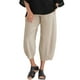 thumbnail image 5 of Pantalones informales y prácticos Qarigey para mujer con cintura elástica caqui S, 5 of 6