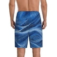 thumbnail image 5 of Salouo Sparkling With Blue Pattern Men's Sleep Pajama Shorts,Pajama Bottoms Elastic Waistband Sleep Pajama Short PJ Shorts for Men -Large, 5 of 6