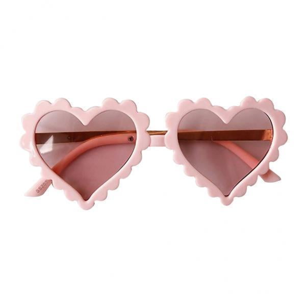 Paquete de Gafas de sol para Niñas Sunnimix en forma de corazón UV400 Rosa 2 piezas