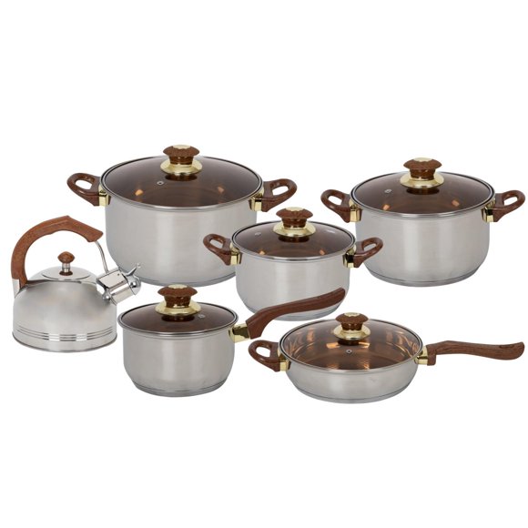 Bateria De Cocina 11Pzas Acero Inoxidable Tricapa