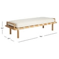 thumbnail image 4 of SAFAVIEH Couture Constantine Solid Linen Contemporary Bench, Natural/White, 4 of 10