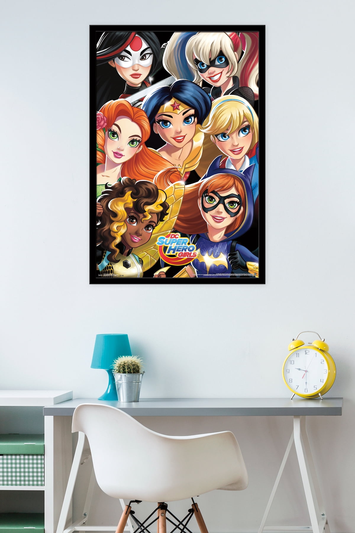 DC Comics TV - DC Superhero Girls - Group Wall Poster, 22.375" x 34", Framed