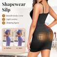 thumbnail image 5 of POP CLOSETS Women's Under Dress Slips Tummy Control Shapewear Full Body Shaper Slip Slimming Cami Slip With Adjustable Strap, 5 of 7