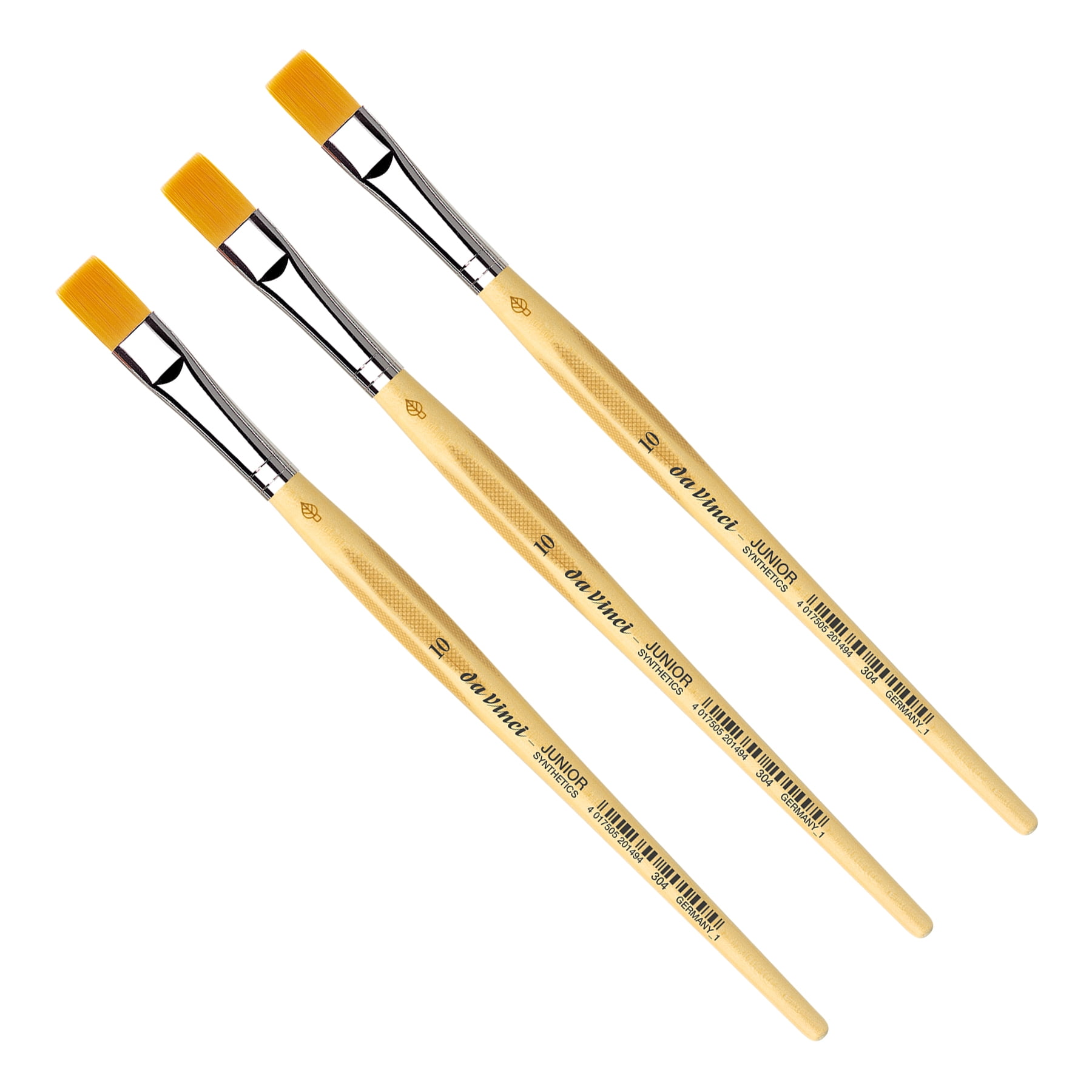 da Vinci JUNIOR Synthetics Student Brush, Synthetic, Tempera, Round, Series 304, Size 10, Pack of 3