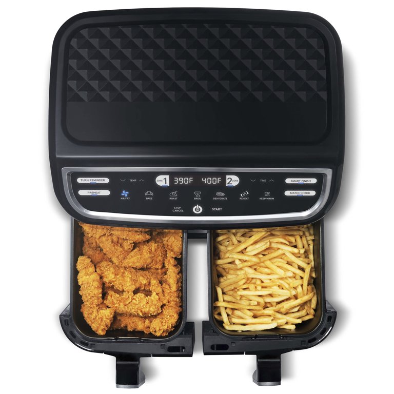 Gourmia 9 Qt 7-in-1 Dual Basket Digital Air Fryer with Smart