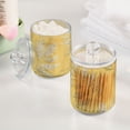 thumbnail image 5 of Light Yellow Glitter Fern Leaves Translucent Plastic Cans Storage Canisters with Lid Set of 4, 5 of 7