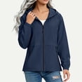 thumbnail image 2 of Vmvidoty Raincoats for Women Sun Protection Lightweight Rain Jackets Waterproof Windbreaker Packable Hiking Hooded Jacket, 2 of 8