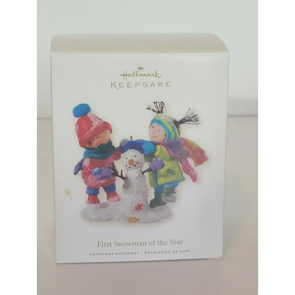 Hallmark Children Building First Snowman Of The Year Holiday Tree Ornament
