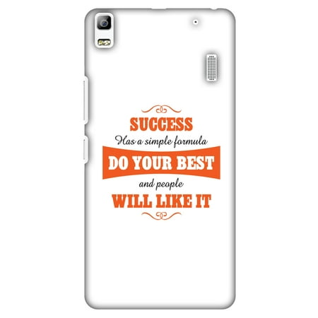 Lenovo K3 Note Case, Lenovo A7000 Turbo Case - Success Do Your Best, Hard Plastic Back Cover. Slim Profile Cute Printed Designer Snap on Case with Screen Cleaning (Best Way To Cut Hard Plastic)