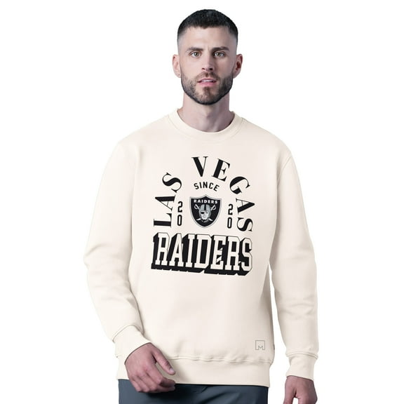 Men's MSX by Michael Strahan White Las Vegas Raiders Whiteout Tri-Blend Sweatshirt