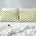 thumbnail image 4 of Erosebridal Aesthetic Checkered Bedding Twin White Light Green Checkerboard Grid Sheet Set,Geometric Buffalo Plaid Bed Sheets Teen Adults Gingham Bed Sheet Set 3 Piece, 4 of 6