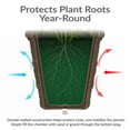 thumbnail image 5 of Sunnydaze Arabella 19.5" x 19.5" x 17.5" Round Sable Polyresin Outdoor Planter Pot 2-Count, 5 of 16