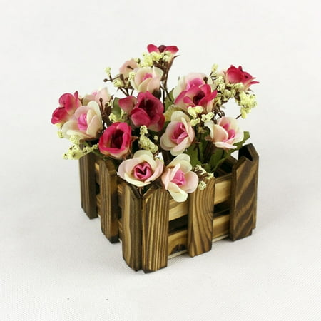 Holiday Clearance Wooden Flower Plant Fence Picket Storage Holder Garden Flower Stand Home
