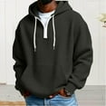 thumbnail image 2 of RYDCOT Men's Quarter Zip Hoodie Waffle Knit Hooded Sweatshirt Loose Fit Casual Long Sleeve Pullover Workout Jackets with Pockets Dark Gray, 2 of 6