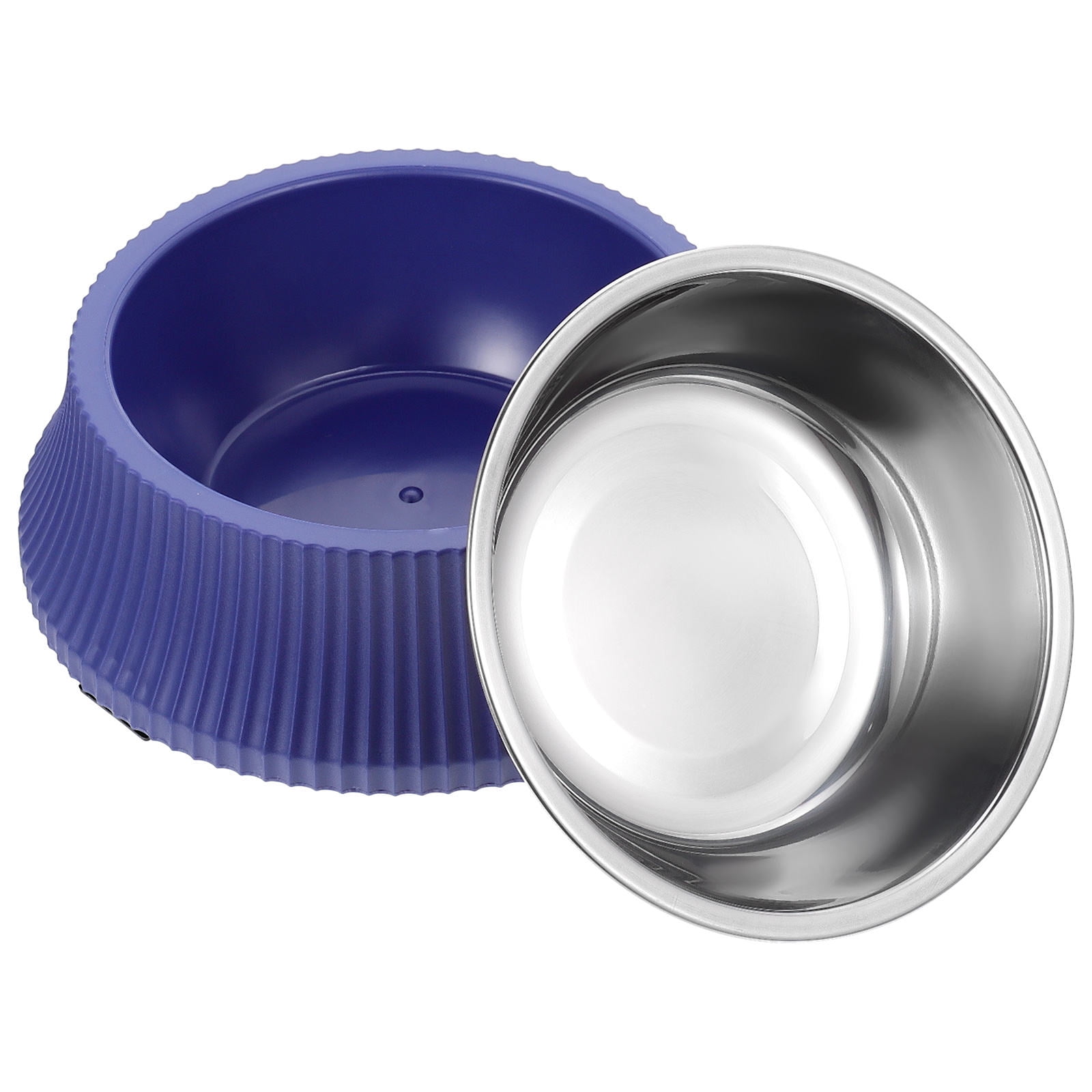 FOMIYES Dark Stainless Steel Elevated Dog Water Bowl Detachable Pet Feeding Set 1