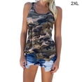 thumbnail image 1 of Chaleco Camuflaje Sin Mangas Camisa Cuello Redondo Tanktop Mujer Verano Top, Verde, XXL Vogacara AP001866-29, 1 of 4