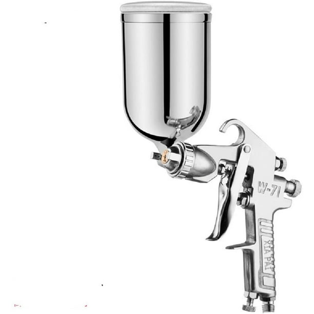 Pistola de pulverización de aire con alimentación por gravedad, boquilla de acero inoxidable de 1,5 mm, capacidad de 400 ml, herramienta de pintura con aerógrafo para pintar muebles de automóviles