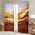 thumbnail image 2 of Manfei Marble Blackout Curtains, Store Pattern Print Curtains Pack of 2 (42x84 Each), Brown and Gold, 2 of 6