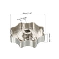 thumbnail image 2 of Manijas de grifo de rueda redonda Uxcell, manómetros, perilla de broca cuadrada, reemplazo de volante de zinc, paquete de 3, 2 of 6